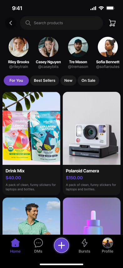 Play Shop template inside the phone frame